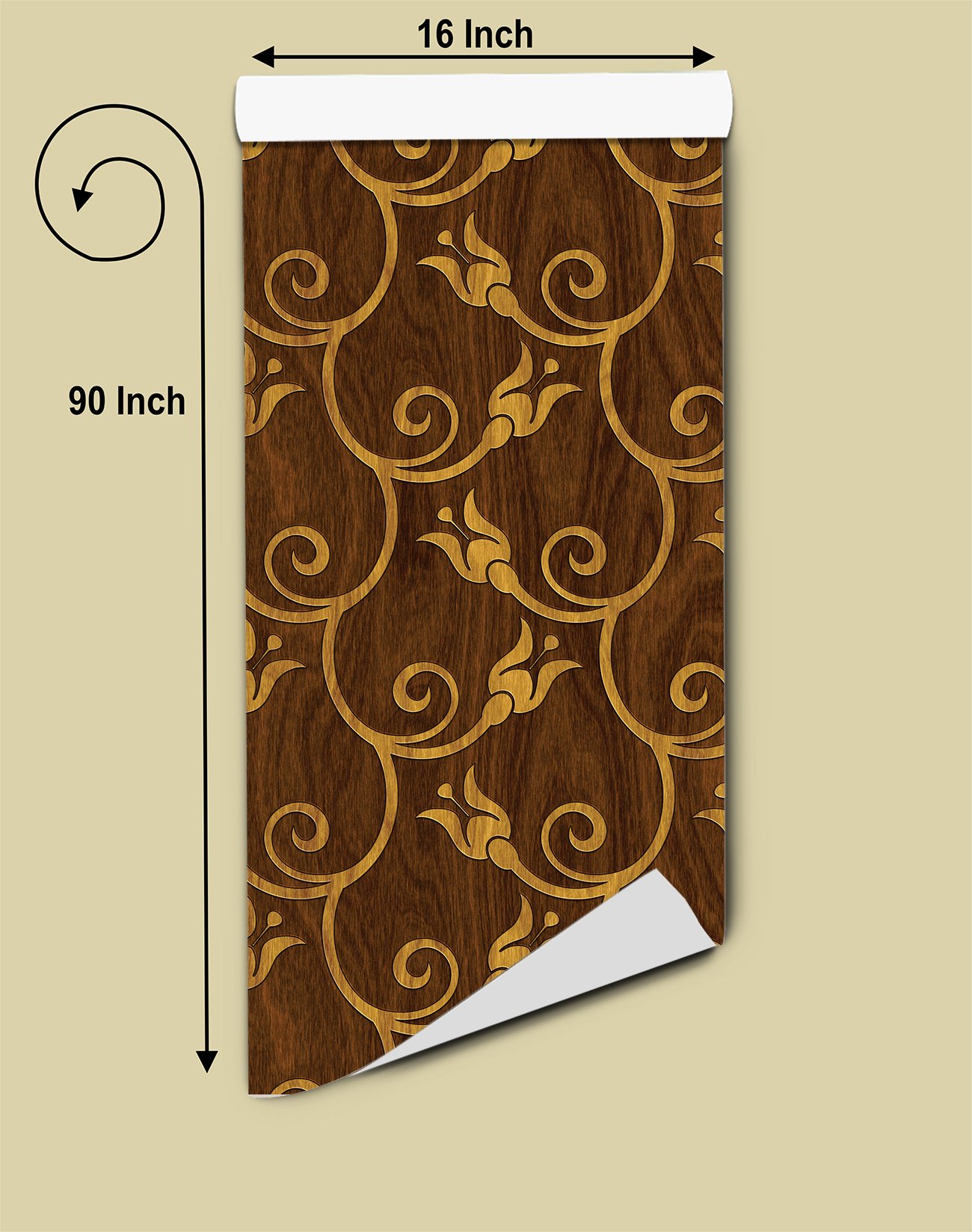 Carved geometric pattern on wood background seamless texture Wallpaper decorative masterpiece for home decor